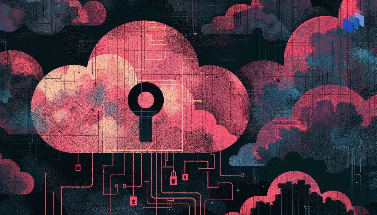 An image of a cloud with a key on it