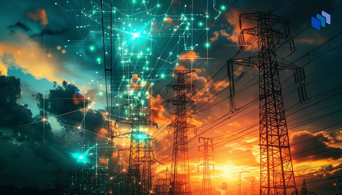 An image of power grid lines