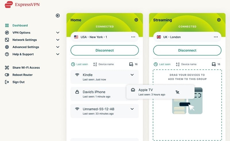 ExpressVPN Interface