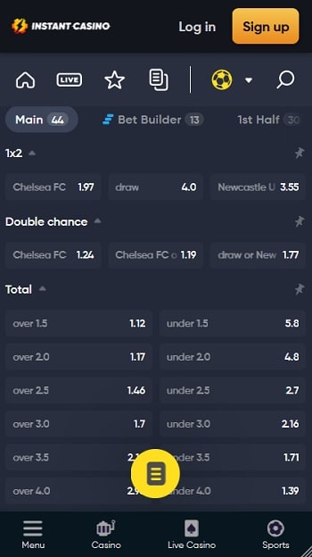 Instant Casino Bet Types