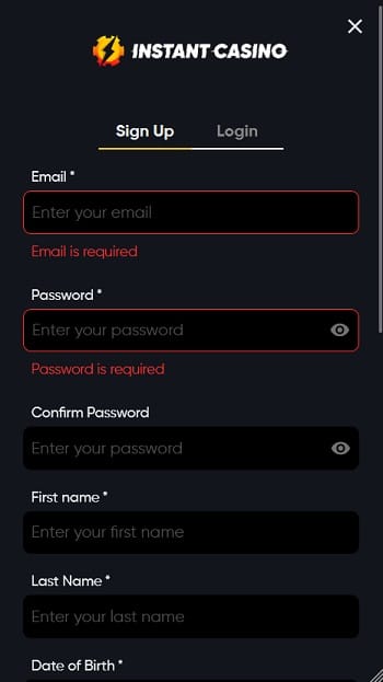 Complete the Sign-Up Form
