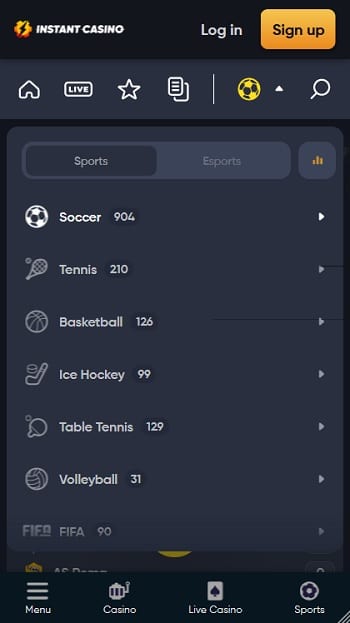 Instant Casino Sports Markets