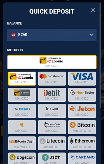 Deposit Funds Using Jeton