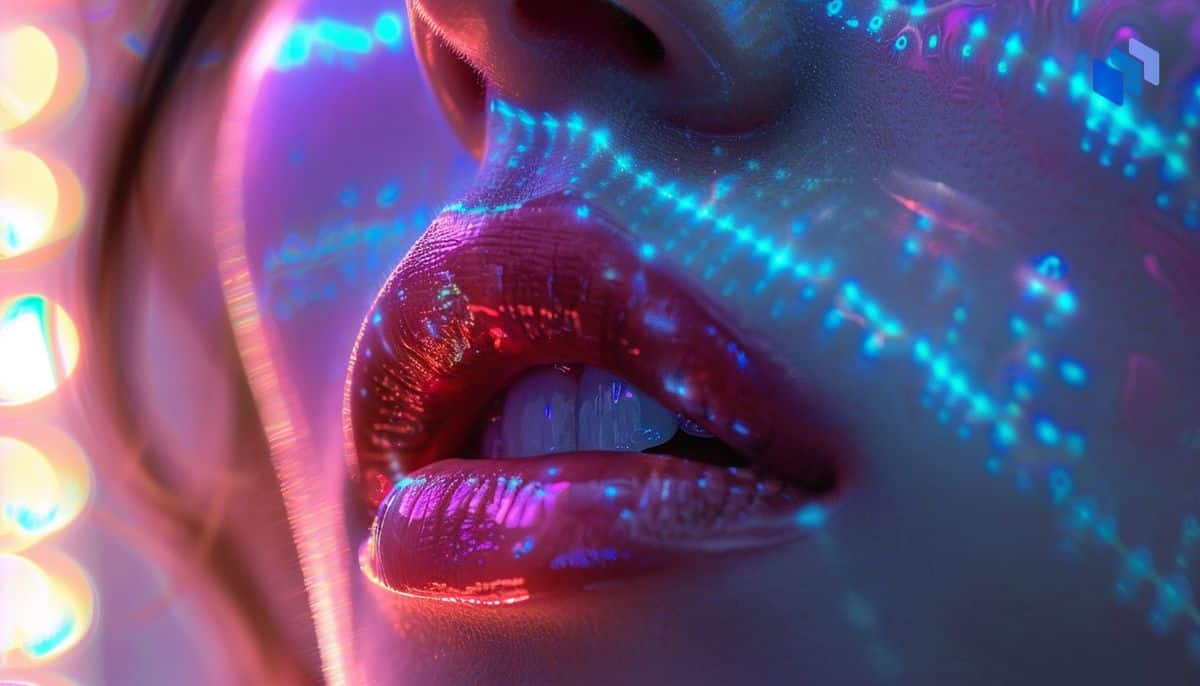 Half face showing lips