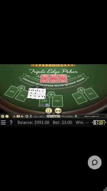 Triple Edge Poker at Instant Casino