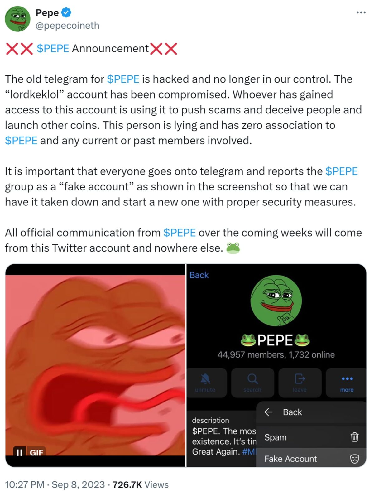Investigation: Zoe Moore'S Compromised Telegram - pt2lx09