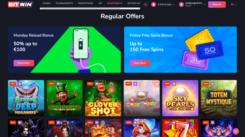 BitWin regular offers