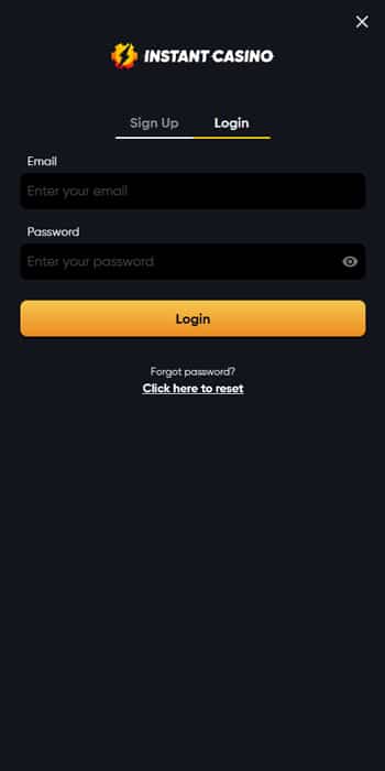 Login and Make a Deposit