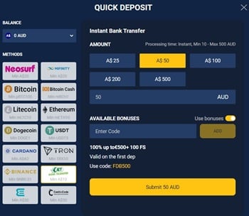 jackpoty bank transfer