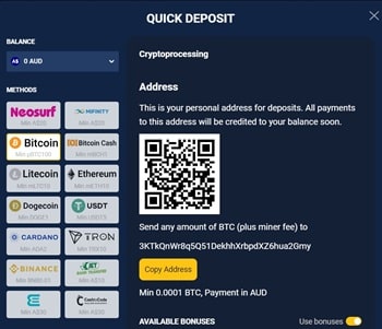 jackpoty bitcoin cashier