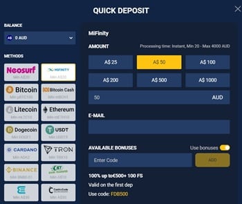 jackpoty mifinity cashier