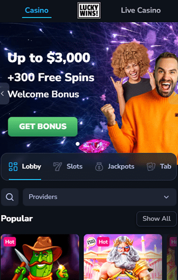 Luckywins Jeton Casino CA