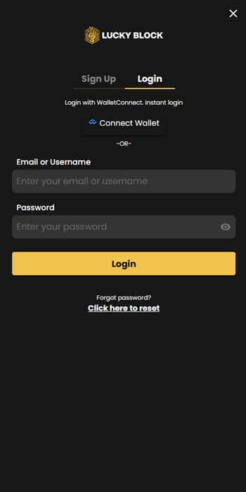 Login and Make a Deposit