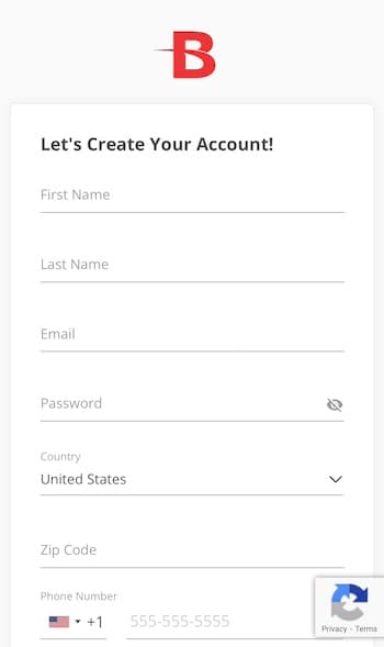 Enter account information