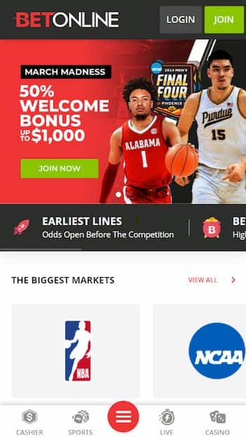 Open the BetOnline Sportsbook