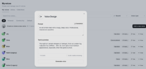 ElevenLabs Voice Design Feature