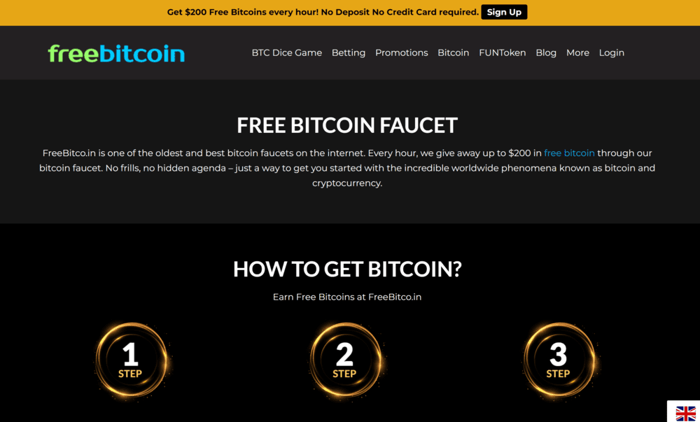 FreeBitcoin Bitcoin Faucet