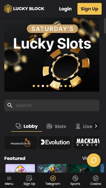 Lucky Block No KYC Casino