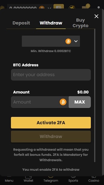 Withdraw with No ID Checks