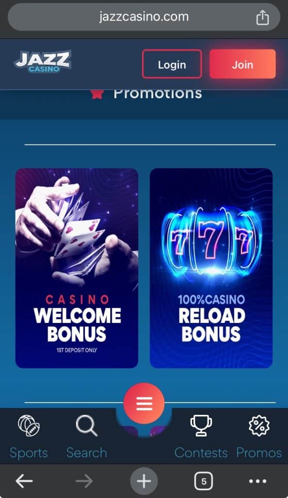 Jazz casino bonus