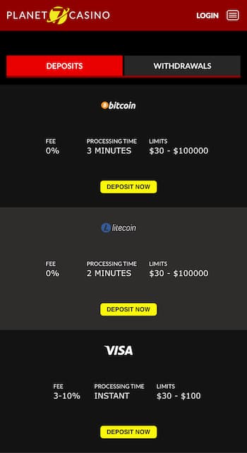Planet 7 Login and deposit