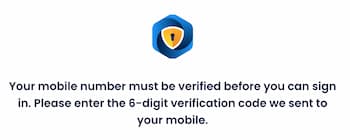 Verify phone number