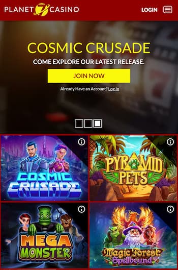 Open the Planet 7 Casino