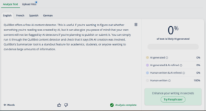 Quillbot AI Content Detector