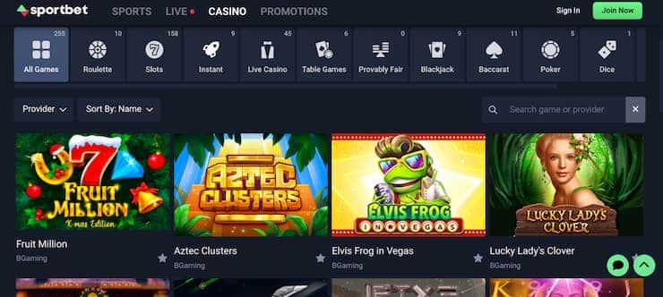 Sportbet.one review - desktop version