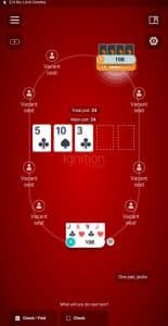 Poker - A game of Omaha at Ignition