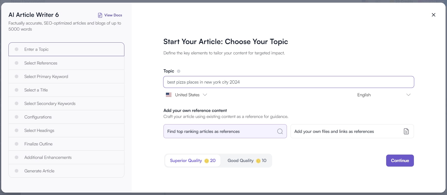 <strong>Choose Your Topic</strong>