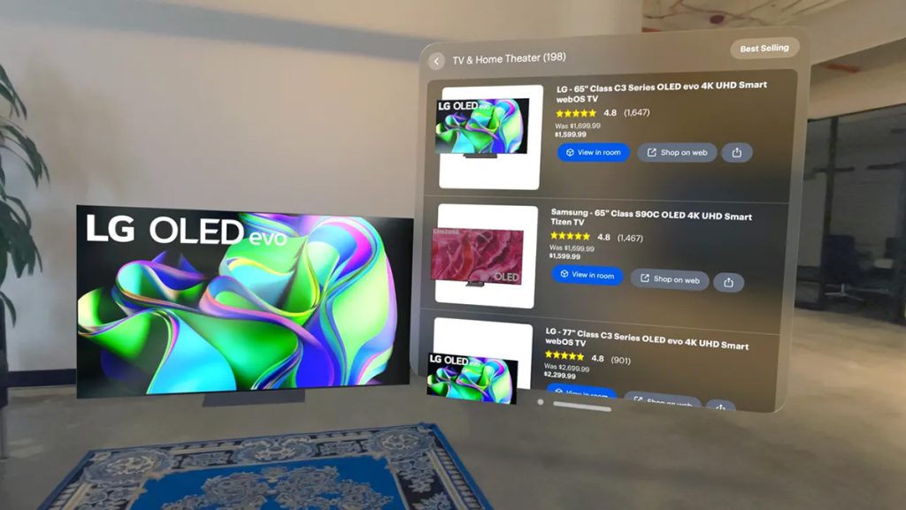 Best Buy's Vision Pro App Shows How That TV Looks in Your Home