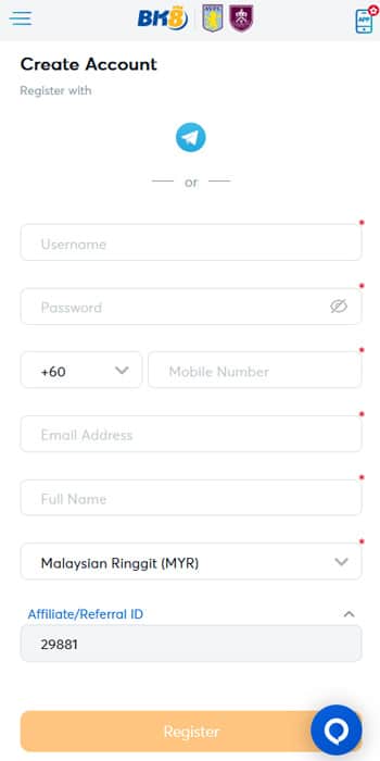 Create a New Account