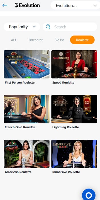 BK9 Live Roulette