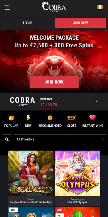 Cobra Casino - The Best New Online Casino in Ireland