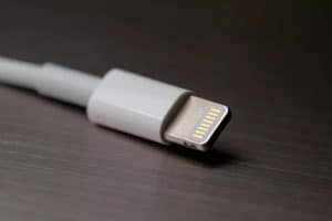 iPhone Lightning connector.