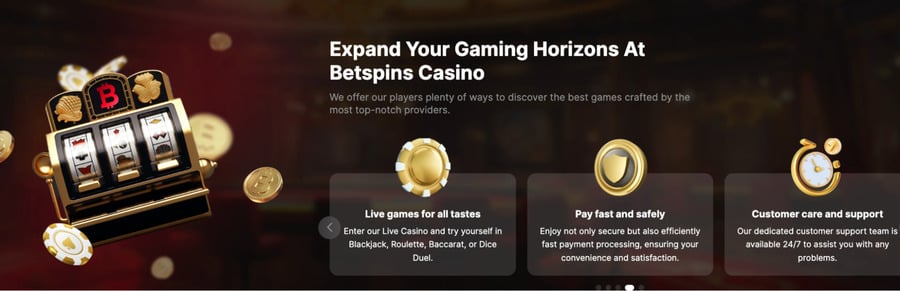 Whether you’re a seasoned online casino player or are dipping your toes for the first time, you’ll feel comfortable at Betspins.io!