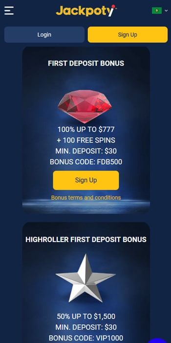 Jackpoty Deposit Bonus