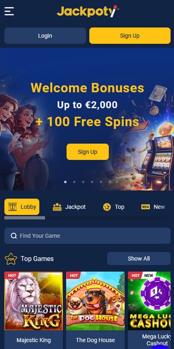 Jackpoty Homepage - The Best New Online Casino in Ireland