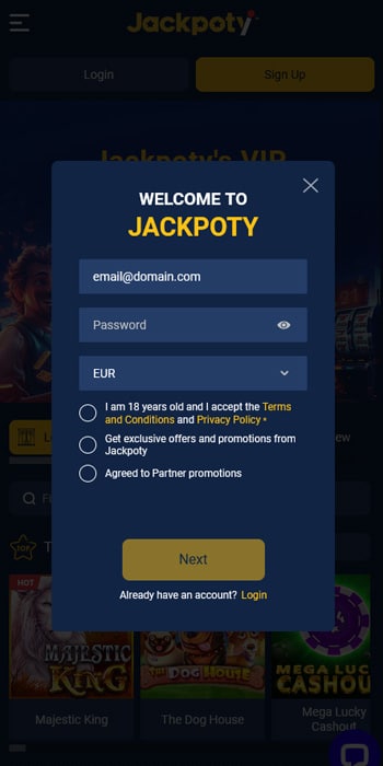 Sign Up for an Account