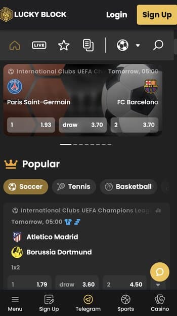 lucky block crypto betting site