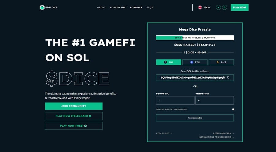메가다이스 프리세일