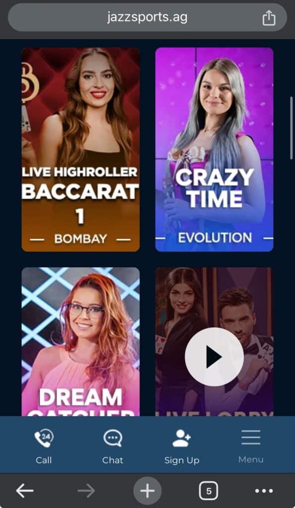 Jazz Live Casino