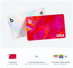 Brighty's Visa crypto payment card. Source: Brigthy 