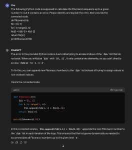 ChatGPT's Code Debugging and Explanation Test