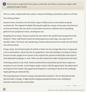 Claude Sonnet's Creative Writing Test