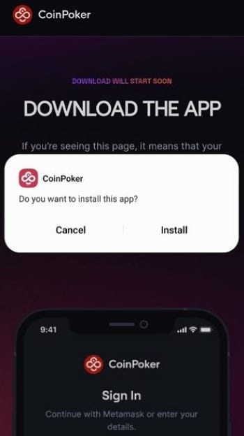 Download and Install the Poker App