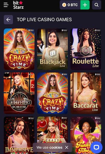 BitStarz live dealer casino