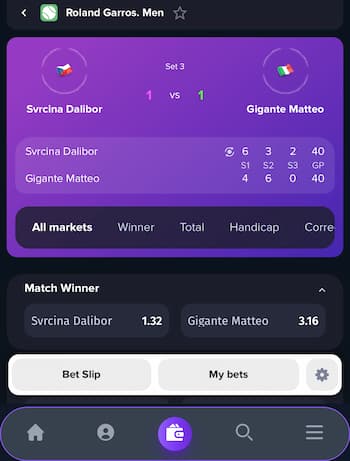 Sports betting odds at Crypto-Games.io
