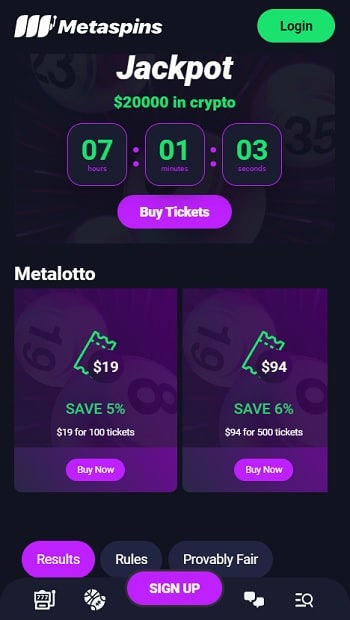 Metaspins MetaLotto